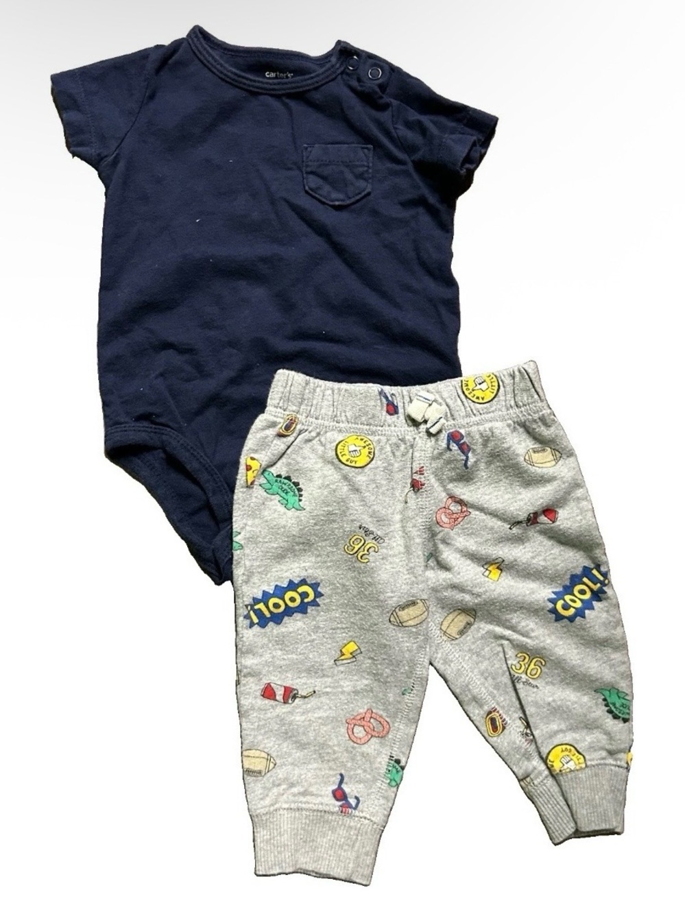 Baby Clothing Sweatpants Jeans Long Sleeve Bodysuits Size 3-6 Months - Picture 2 of 7